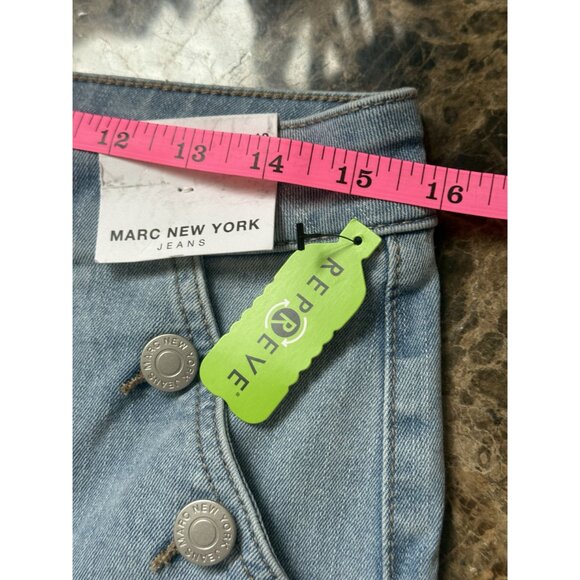 Marc New York Women's High Rise Wide Leg Jeans Light Wash Denim Stretch Sailor B - Picture 6 of 11